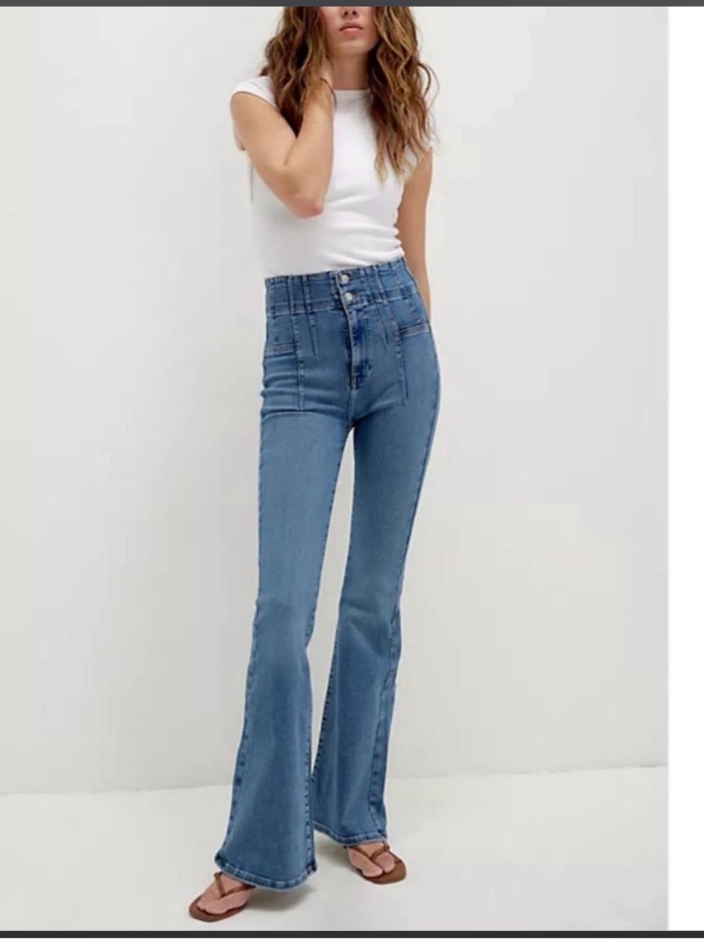 Free People Jayde Flare High Waist Jean. Size 28.